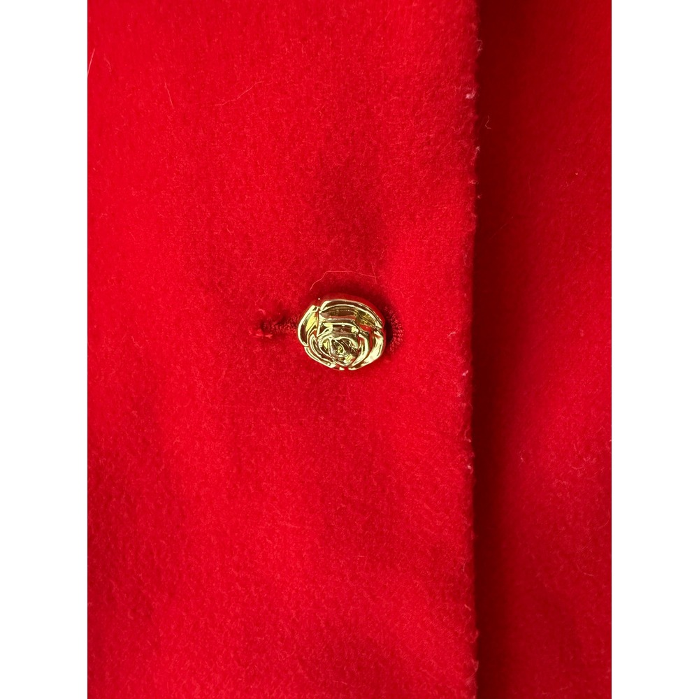 Janie and Jack Girls balloon sleeve Coat Size 7-8 Bradbury Red Wool Blend - Picture 3 of 8